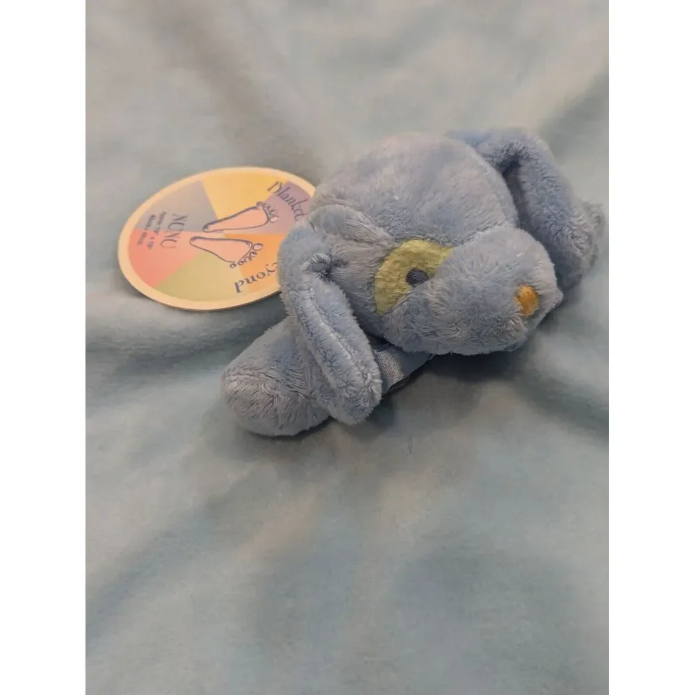 NUNU Blankets and Beyond Dog Blue Green Security Blanket ‎ Lovey Puppy Dog Plush